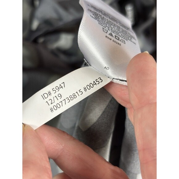 Express Slip Skirt Grey Black Camo Print Medium Midi Bias Cut - Picture 10 of 12